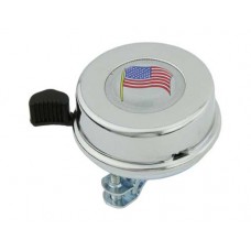 American Flag Bicycle Bell Chrome