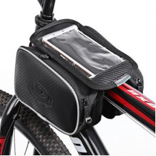 Roswheel 12813 Cycling Bicycle Front Top Tube Frame Bag 1.8L Capacity with Dual Pouches Mobile Phone Pocket